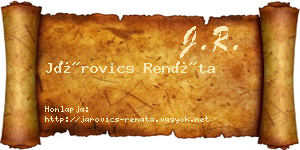 Járovics Renáta névjegykártya